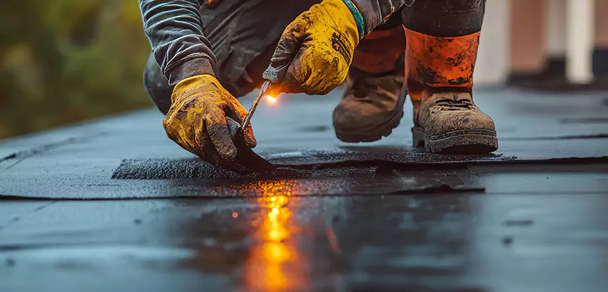 EPDM Roof Repair Tape Application in San Diego