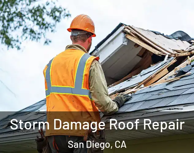  Storm Damage Roof Repair San Diego, CA